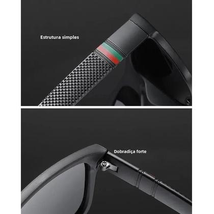 Imagem de Óculos de Sol Polarizados Masculinos - UV400, Estilo Vintage Quadrado