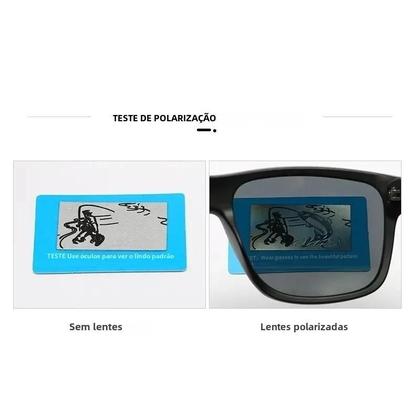 Imagem de Óculos de Sol Polarizados Masculinos - UV400, Estilo Vintage Quadrado