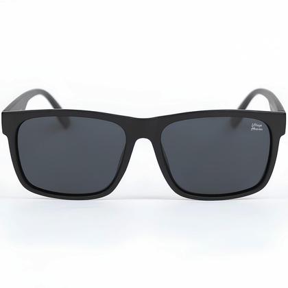 Imagem de Óculos de Sol Preto Masculino Esportivo Polarizado Quadrado + Case