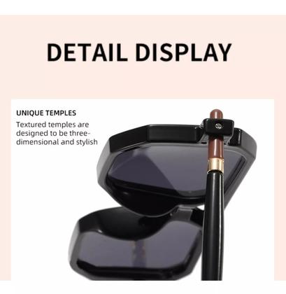 Imagem de Óculos De Sol Quadrado Masculino Proteção Uv 400 Acessório armação solar filtro lente beans masculina ban homem moda ray escura