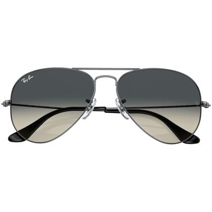 Imagem de Óculos de Sol Ray-Ban Original Aviator Gradient Chumbo Polido Cinza Degradê - RB3025 004/71 55