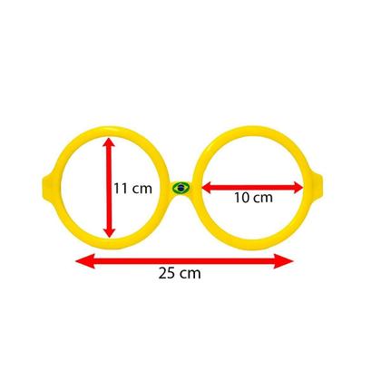 Imagem de Óculos Divertido Grande Verde E Amarelo Copa.