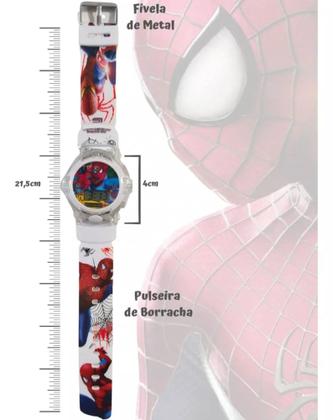 Imagem de Oculos e relogio musical com led branco e bone do homem aranha infantil masculino,novidade