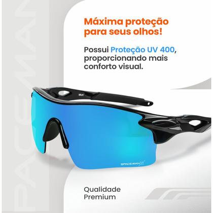 Imagem de oculos Esportivo Bike ciclismo Corrida Protecao uv400 + case vilão presente original lente espelhada qualidade premium