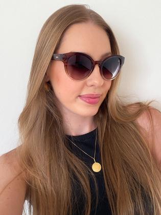 Imagem de Óculos Feminino De Sol Nice Proteção UVA E UVB Com Case Antiqueda