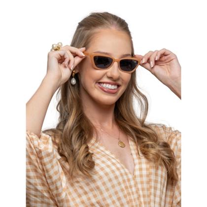 Imagem de Óculos Feminino De Sol Virginia Com Case Antiqueda UVA E UVB