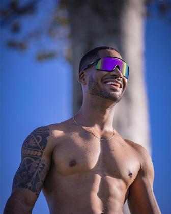 Imagem de Óculos HUPI Eagle Preto - Lente Roxo Espelhado