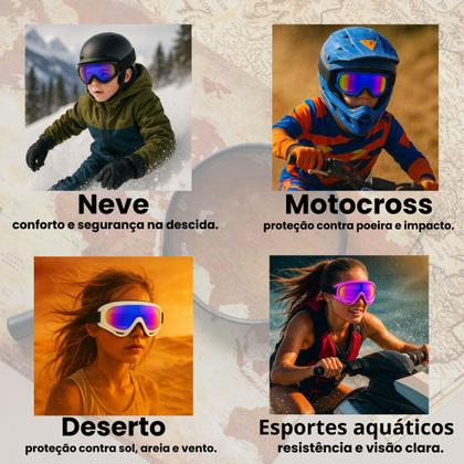 Imagem de Óculos infantil p/ ciclismo motocross jet ski neve - protek