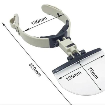 Imagem de Oculos lupa de caba maos livre multiuso estetica lash design reparo joias relogio ouvires luz led profissional