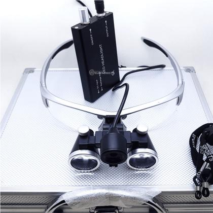 Imagem de Óculos Lupa Profissional Lentes de Aumento Luz LED Com Maleta - 57350