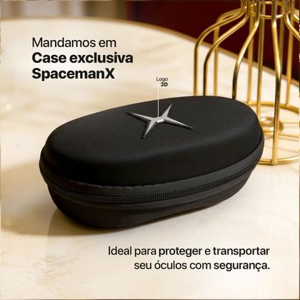 Imagem de oculos masculino casual madeira premium protecao uv + case surf quadrado bege social marrom uv400 presente estiloso