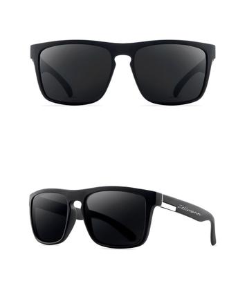 Imagem de Óculos Masculino De Sol Polarizado Preto Quadrado Moderno De Luxo Com Proteção UV400