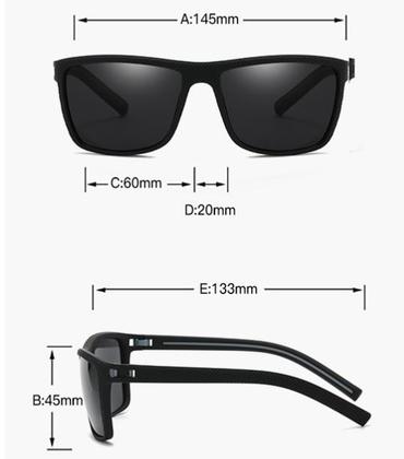 Imagem de Óculos Masculino De Sol POLARIZADO Preto TEXTURIZADO Com Proteção 400UV - ORIGINAL OMG!