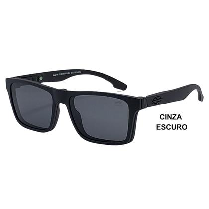 Imagem de Oculos Masculino Quadrado Mormaii Swap Com 2 Clipons Cinza e Prata Polarizado