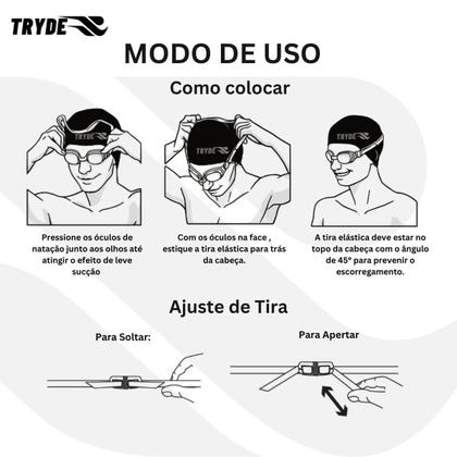 Imagem de Óculos Natação treino competição Aqua Pro Espelhado Tryde piscina mar