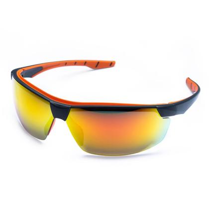 Imagem de Oculos neon vermelho espelhado armação laranja