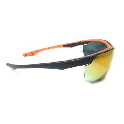 Imagem de Oculos neon vermelho espelhado armação laranja