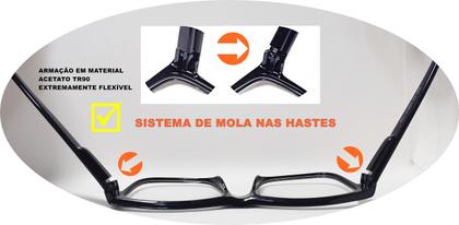 Imagem de Óculos Para Perto Leitura Quadrado Grande Masculino Feminino Presbiopia Pronto