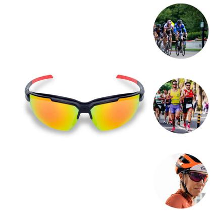 Imagem de Óculos Proteção Ciclismo Epi Vermelho Espelhado Kalipso Ca 49319