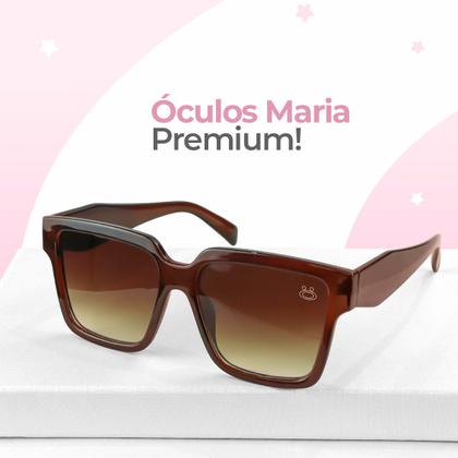 Imagem de oculos sol case feminino vintage social proteção uv marrom estiloso presente quadrado luxo original