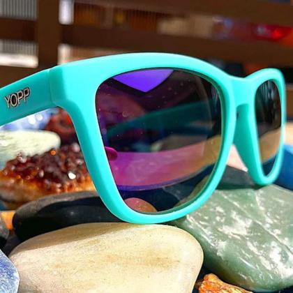 Imagem de Óculos Sol Esportivo Aquamarine Yopp Proteção UV Espelhado Polarizado Anti reflexo Leve Beach Tennis