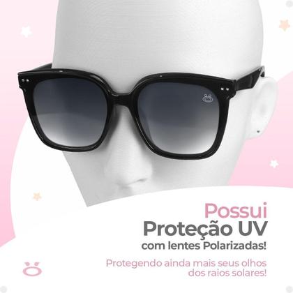 Imagem de Oculos Sol Feminino Casual Vintage Praia Proteção Uv + Case