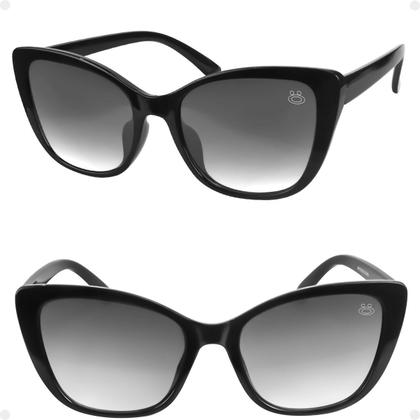 Imagem de oculos sol feminino vintage proteção gatinho praia uv + case qualidade premium acetato delicado quadrado presente luxo