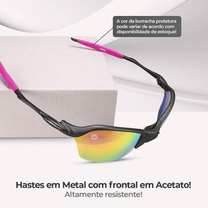 Imagem de Oculos Sol Lupa Metal Mandrake Juliet Proteção Uv + Case