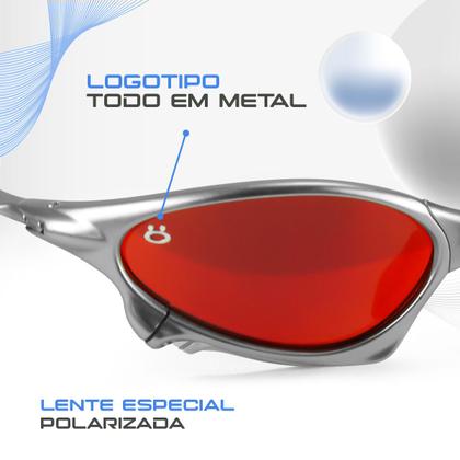 Imagem de oculos sol mandrake metal proteção uv + lupa qualidade premium presente verão polarizado casual