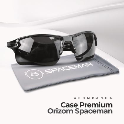 Imagem de oculos sol masculino esportivo ciclismo proteção uv + case presente lente preta original qualidade premium policial