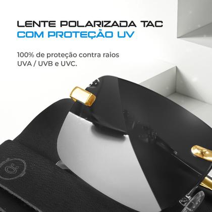Imagem de Óculos Sol masculino metal retangular escuro Hype Jaguar Yakuza estiloso original banhado moda luxo praia moderno proteçao uv