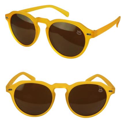 Imagem de Oculos Sol Masculino Proteção Uv Casual Vintage Verão + Case qualidade premium presente amarelo estiloso acetato casual