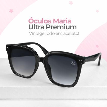 Imagem de Oculos Sol Polarizado Feminino UV400 Quadrado Preto Premium + Case Original Presente Tendencia Mulher