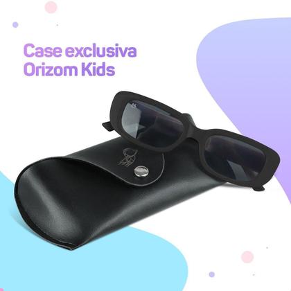 Imagem de Oculos Sol Protecao Uv Infantil Retro Preto Oculos Sol Retro