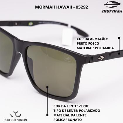 Imagem de Óculos Solar Mormaii Hawaii C/Preto Fosco L Verde Polarizada