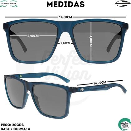 Imagem de Oculos Solar Mormaii Hawaii Magnetic Azul Escuro Trans Cinza