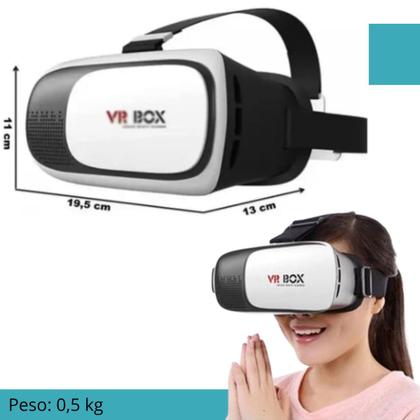 Imagem de Óculos VR Box 2.0 Realidade Virtual 3D Jogos Filmes Controle Imersivo
