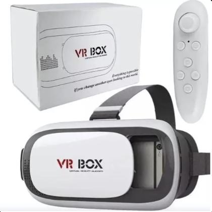Imagem de Óculos VR Box 2.0 Realidade Virtual para Celular, 3D + Controle Inovador