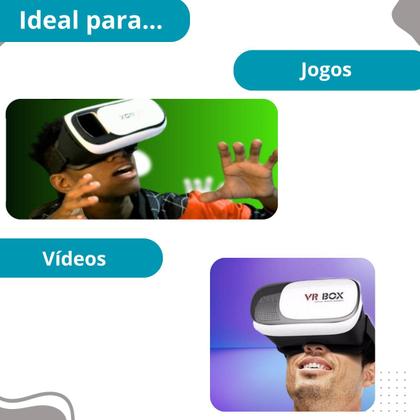 Imagem de Óculos VR Box 3D Realidade Virtual Filmes Jogos Controle Inclusivo