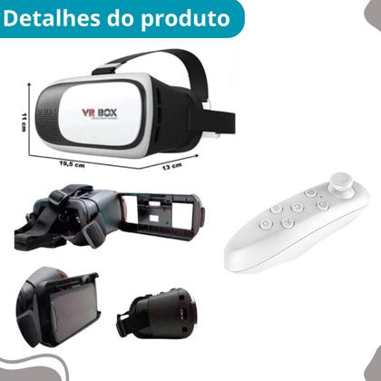 Imagem de Óculos VR Box 3D Realidade Virtual Filmes Jogos Controle Inclusivo