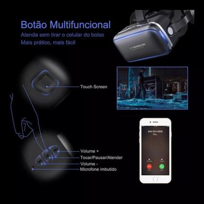 Imagem de Óculos VR Realidade Virtual SHINECON 3D Com Controle e Fone
