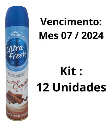 Imagem de Odorizador Purificador Cheiro Ambiente Ultrafresh Cravo 12un