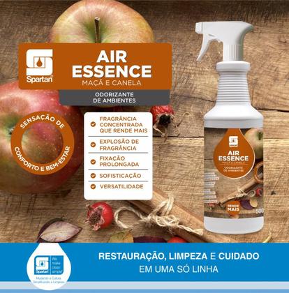 Imagem de Odorizante Ambientes Spartan Air Essence Maça E Canela 500ml - Linha Prática