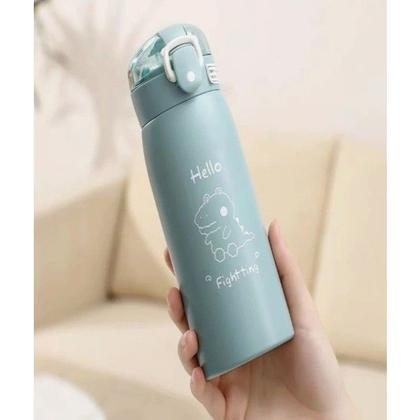Imagem de OFERTA Garrafa Térmica de 350ml De Aço Inox Vedação Infantil Com Canudo De Silicone Flexível