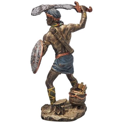 Imagem de Ogum Orixá Africano Umbanda Candomblé Estatueta Resina 23cm
