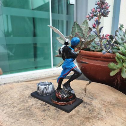 Imagem de Ogum Porta Vela Orixá Umbanda Candomblé Axé 15 cm