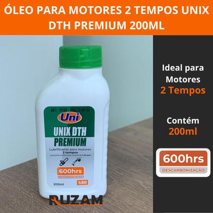 Imagem de Oleo 2 Tempos Descarbonizante 200ML 1 para 50 Unix DTH Premium