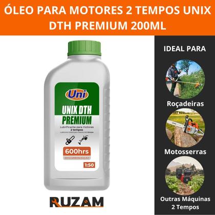 Imagem de Oleo 2 Tempos Descarbonizante 200ML 1 para 50 Unix DTH Premium