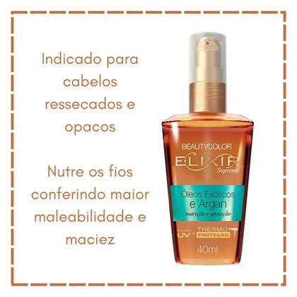 Imagem de Óleo Beautycolor Elixir Capilar Óleos Exóticos E Argan 40ml