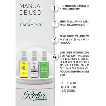 Imagem de Óleo Capilar de Coco 40ml Rofer Profissional